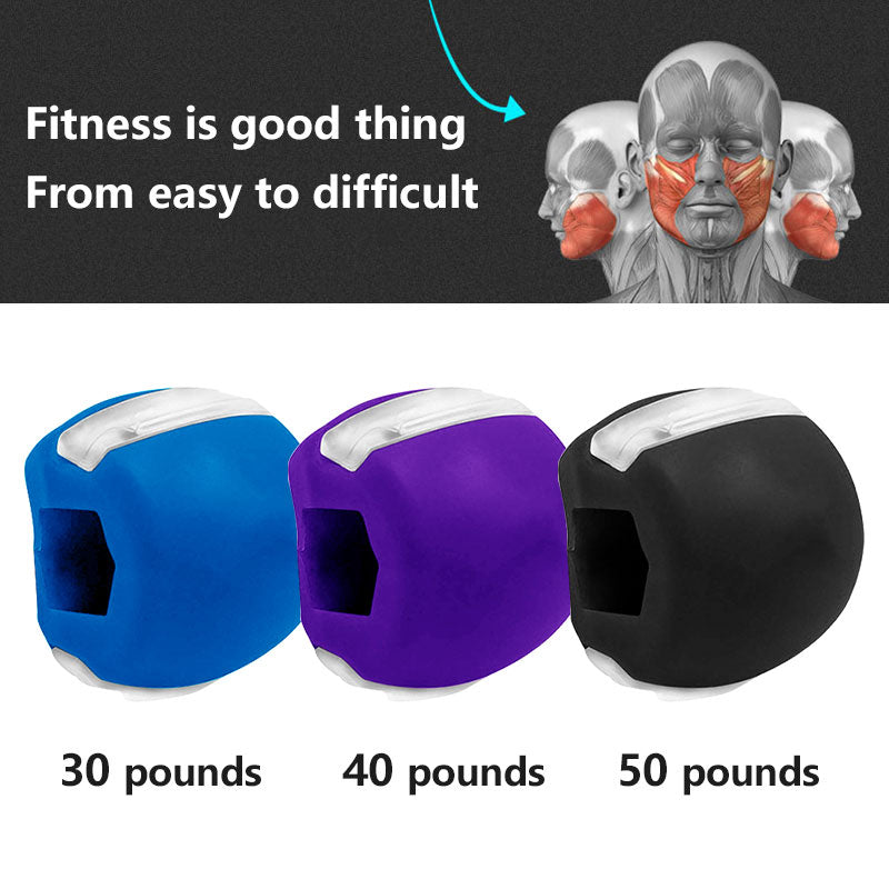 Fitness Face Masseter men facial pop n go mouth jawline Jaw Exerciser Muscle chew ball chew bite breaker training