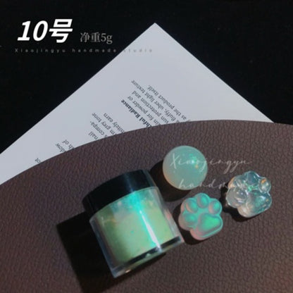 Multicolor Holographic Neon Shimmer Glitter Ice Muscle Aurora Nail Pigment Powder Fine Chrome Rubbing Dust Mirror Polish Decorat