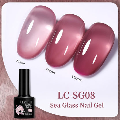 LILYCUTE 7ML Jelly Brown Nail Gel Polish Transparent Summer Nude Milky Pink Semi Permanent Soak Off Nail Art Manicure Varnish