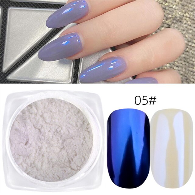 Multicolor Holographic Neon Shimmer Glitter Ice Muscle Aurora Nail Pigment Powder Fine Chrome Rubbing Dust Mirror Polish Decorat