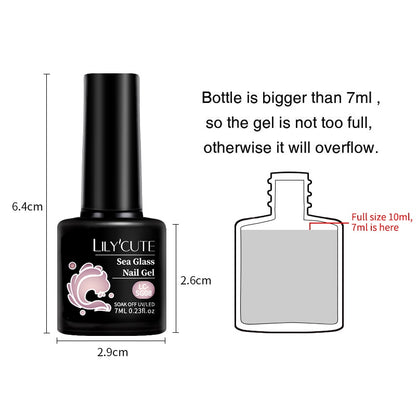 LILYCUTE 7ML Jelly Brown Nail Gel Polish Transparent Summer Nude Milky Pink Semi Permanent Soak Off Nail Art Manicure Varnish