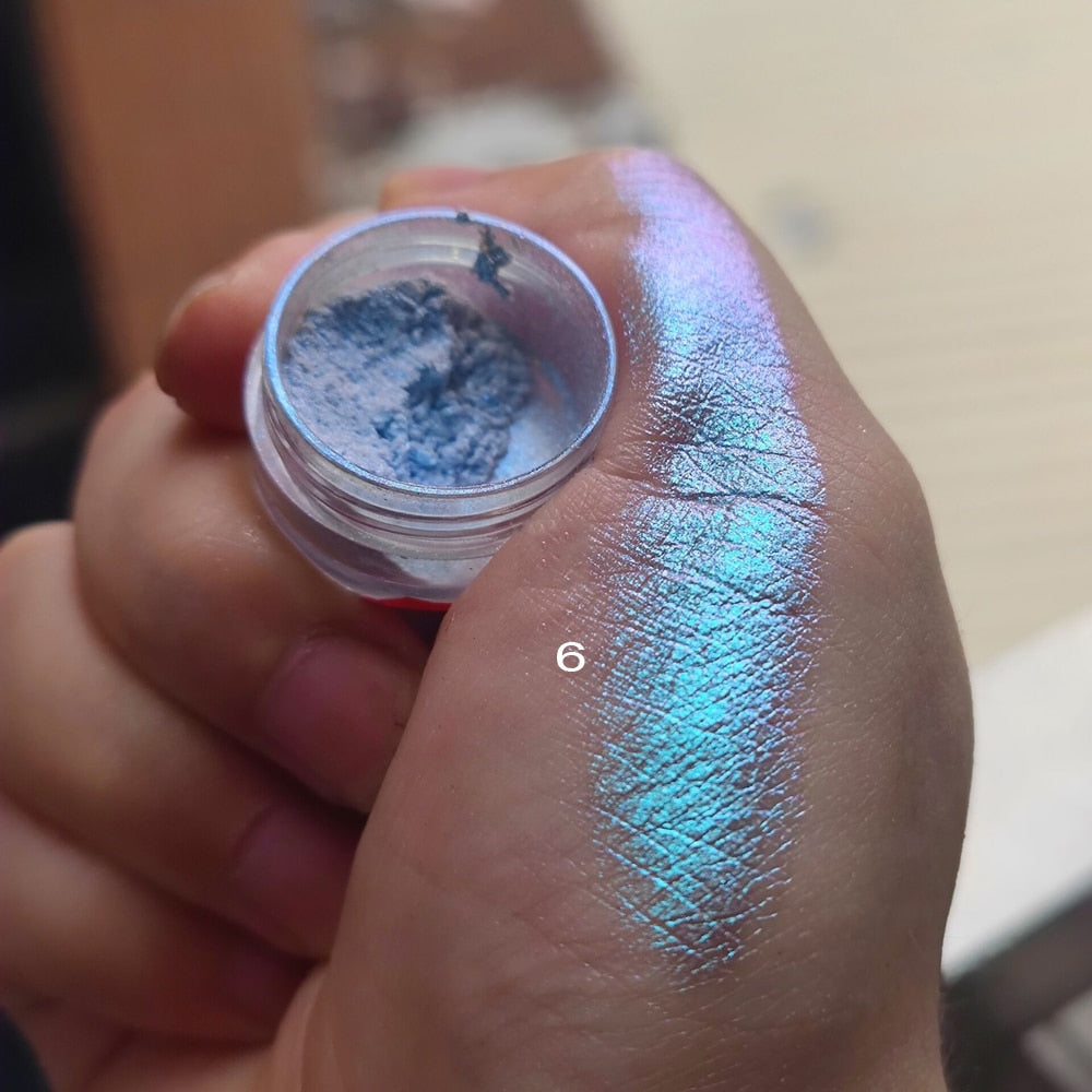 Multicolor Holographic Neon Shimmer Glitter Ice Muscle Aurora Nail Pigment Powder Fine Chrome Rubbing Dust Mirror Polish Decorat