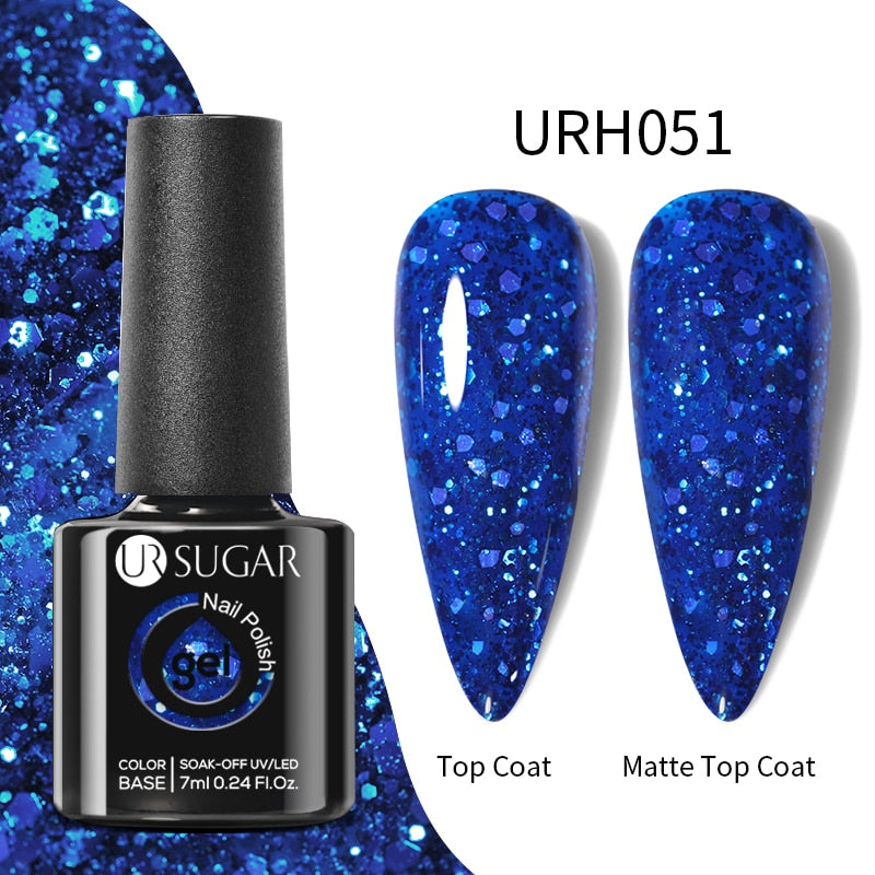 UR SUGAR Green Blue 3-layers Temperature Color-changing Gel Nail Polish 7ml Glass Bottle Thermal Gel Soak Off Nail Art Varnish