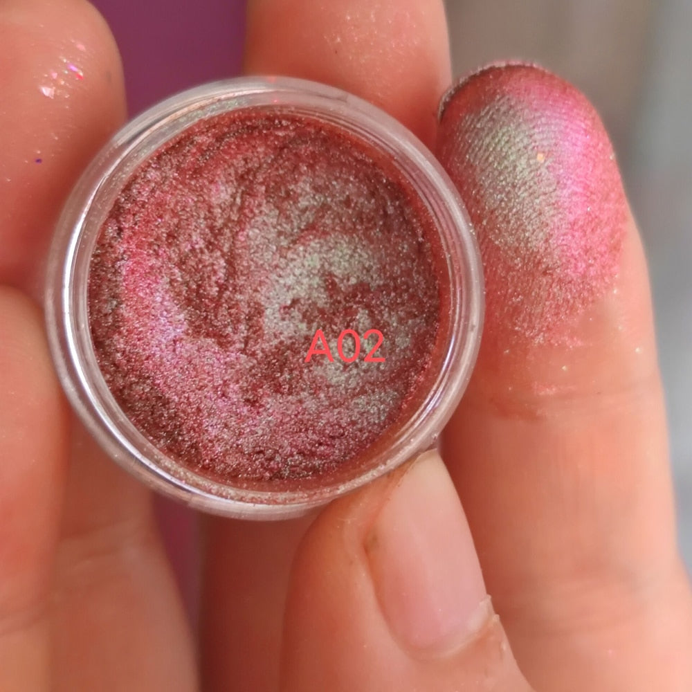 Multicolor Holographic Neon Shimmer Glitter Ice Muscle Aurora Nail Pigment Powder Fine Chrome Rubbing Dust Mirror Polish Decorat