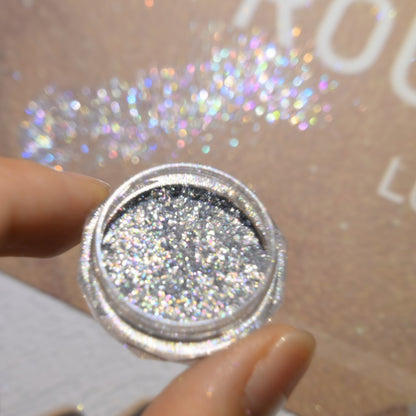 Multicolor Holographic Neon Shimmer Glitter Ice Muscle Aurora Nail Pigment Powder Fine Chrome Rubbing Dust Mirror Polish Decorat