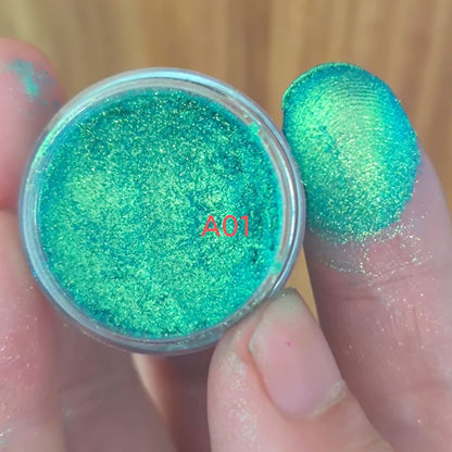 Multicolor Holographic Neon Shimmer Glitter Ice Muscle Aurora Nail Pigment Powder Fine Chrome Rubbing Dust Mirror Polish Decorat