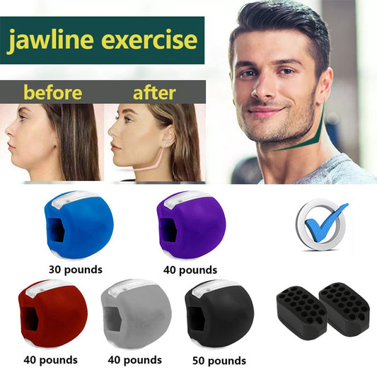 Fitness Face Masseter men facial pop n go mouth jawline Jaw Exerciser Muscle chew ball chew bite breaker training